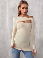  Plain Slim Fit Sexy Maternity Tops 6280