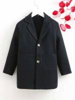 Lapel Pocket Regular Fit Long Sleeve Girls Clothing 9325