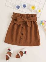  Apricot Belted Short Kids Clothing 5933