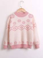  Casual Regular Fit Long Sleeve Girls Sweaters 6043