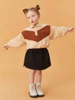  Apricot Polo Long Sleeve Toddler Girl Sweatshirts 5734