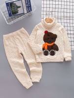  Regular Fit High Neck Apricot Toddler Boys Clothing 8689