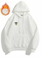 Cartoon Drawstring Regular Fit Men Sweatshirts 9565