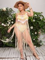   Apricot Plus Size Cover Ups 7503