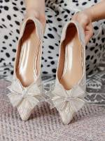  Plain Apricot Women Shoes 5642