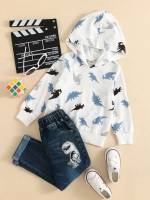 Hooded Long Sleeve Apricot Casual Toddler Boy Two-piece Outfits 1360