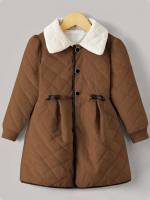 Bow Short Regular Fit Toddler Girl Winter Coats 8203