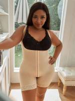 Apricot  Plain Plus Size Corsets  Shapewear 9982