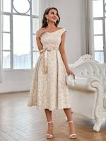  Regular Fit Apricot Glamorous Women Wedding Party Wear 92