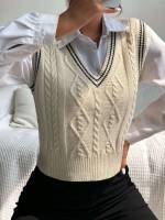  Plain Preppy Women Sweater Vests 9210