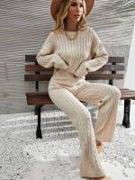  Rib-Knit Casual Regular Fit Women Knitwear 1528