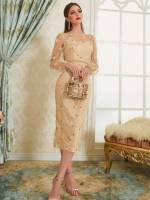  Apricot Regular Fit Romantic Women Clothing 737