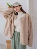  Long Sleeve Regular Apricot Women Clothing 9724