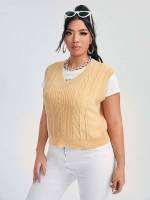  Sleeveless Casual Plus Size Knitwear 4546