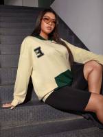  Colorblock Hooded Plus Size Sweatshirts 9344