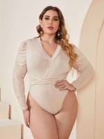  Ruched V neck Plus Size Jumpsuits  Bodysuits 331