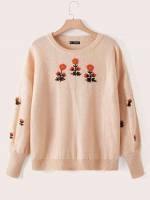  Casual Regular Fit Apricot Plus Size Sweaters 9606