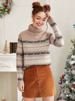  Christmas High Neck Women Clothing 959