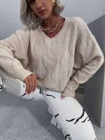 Long Sleeve V neck  Women Sweaters 618