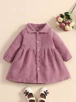 Button Front Plain Regular Fit Casual Baby Clothing 4373