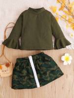  Stand Collar Army Green Baby Clothing 61