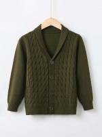  Long Sleeve Shawl Collar Regular Fit Boys Cardigans 990