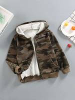 Camo Army Green Pocket Casual Boys Jackets 8775