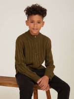 Plain Army Green Casual Boys Clothing 4026