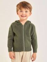  Zipper Regular Fit Army Green Kids Clothing 5676