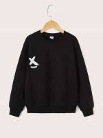 Long Sleeve Regular Fit Slogan Boys Sweatshirts 5627