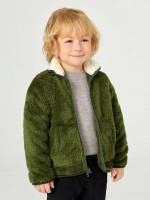 Regular Collar Plain Toddler Boys Outerwear 5937