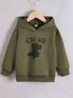 Letter Army Green Casual Toddler Boys Clothing 312