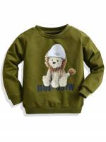 Round Neck Letter Regular Fit Toddler Boys Clothing 9614