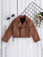 Regular Fit Casual Crop Toddler Girls Outerwear 291