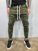  Long Camo Drawstring Men Jeans 4382