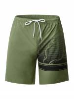  Army Green  Men Sports Shorts 5687