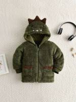 Cute Army Green Cartoon Regular Kids Clothing 8685