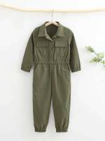 Regular Fit Plain Long Collar Kids Clothing 7464