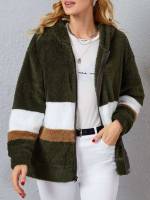  Long Sleeve Army Green Regular Women Outerwear 359