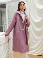 Midi Long Sleeve Regular Fit Women Overcoats 211