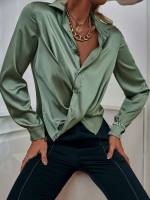  Wrap Regular Elegant Women Blouses 6079