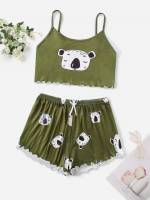  Sleeveless Cartoon Underwear  Sleepwear 5775