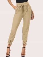  Belted Elegant Women Pants 5634