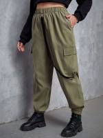  Casual Army Green Women Plus Clothing 2120