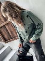  Army Green Geometric Women Clothing 384