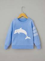 Cartoon Round Neck Regular Long Sleeve Boys Sweaters 2525