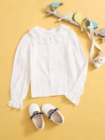 Long Sleeve Cute Peter Pan Collar Kids Clothing 7217