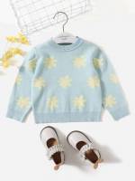  Round Neck Regular Long Sleeve Toddler Girls Knitwear 20