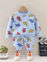 Dinosaur Casual Long Sleeve Toddler Boys Clothing 7119