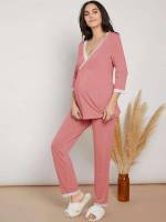  V neck Casual Maternity 3582